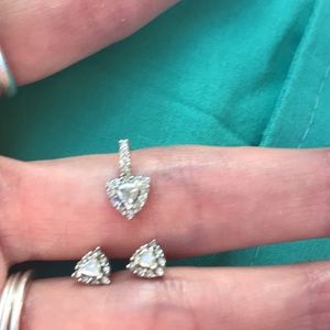 Zales white gold diamond set